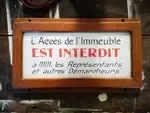 Panneau interdit aux démarcheurs