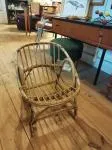 Petit fauteuil rotin 70's 