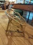 Petit fauteuil rotin 70's 