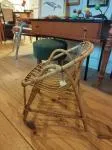 Petit fauteuil rotin 70's 