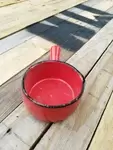 Poêlon rouge ancien