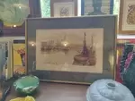 Port de Royan fusain et aquarelle 