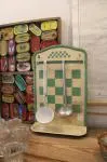 Porte louches égouttoir tôle émaillée ancien