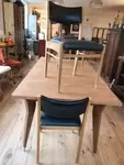Quatre chaises design scandinave 70s