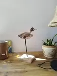 Sculpture oiseau bois flotté et bois