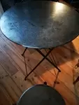 Table acier décapée