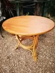 Table basse en rotin ronde