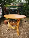 Table basse en rotin ronde