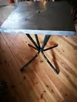 Table bistro métal décapée