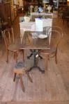 Table bistrot fonte et bois