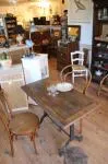 Table bistrot fonte et bois