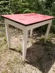 Table bois formica rouge 