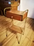 table de chevet Hitier années 60 dorée