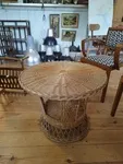 Table en rotin vintage