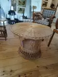 Table en rotin vintage