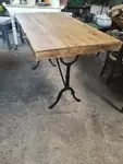 Table fer forgé et bois