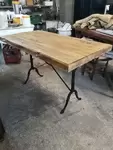 Table fer forgé et bois