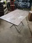 Table meuble de métiers fer forgé riveté