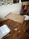 Table pliante en bambou