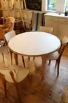 Table ronde en bois massif 