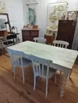 Table XXe en bois blanche