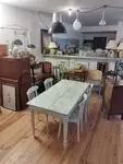 Table XXe en bois blanche