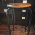 Tabouret atelier metal et bois 