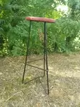 Tabouret métal laqué noir