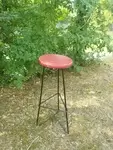 Tabouret métal laqué noir