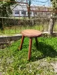 Tabouret rustique en bois vacher 