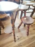 Tabourets en bois vintage