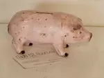 Tirelire cochon en fonte