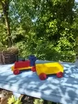 Train en bois vintage 