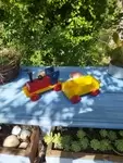 Train en bois vintage 