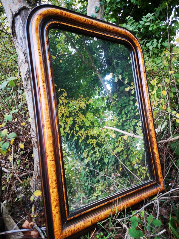 Miroir ancien en platre