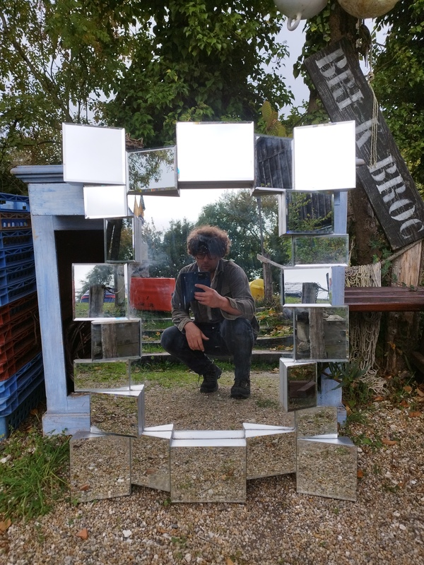 Miroir années 80 space age