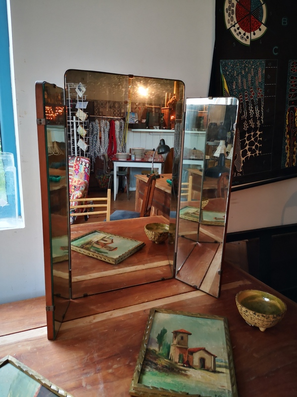 Miroir triptyque 50s