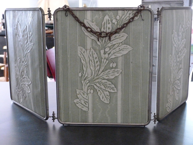 Miroir triptyque de barbier