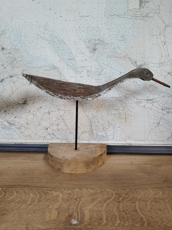 Oiseaux en bois peint main XXe