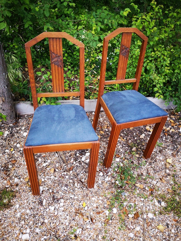 Paire de chaises art déco