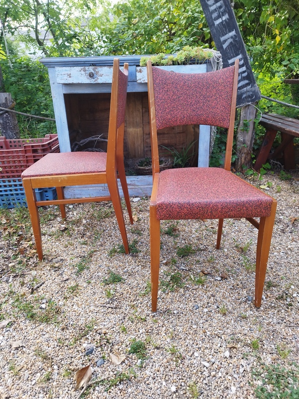 Paire de chaises design 60