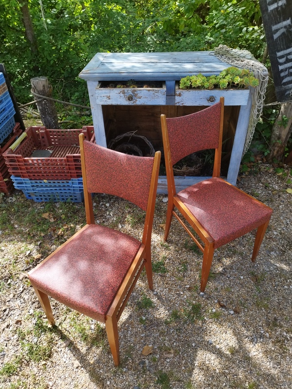 Paire de chaises design 60