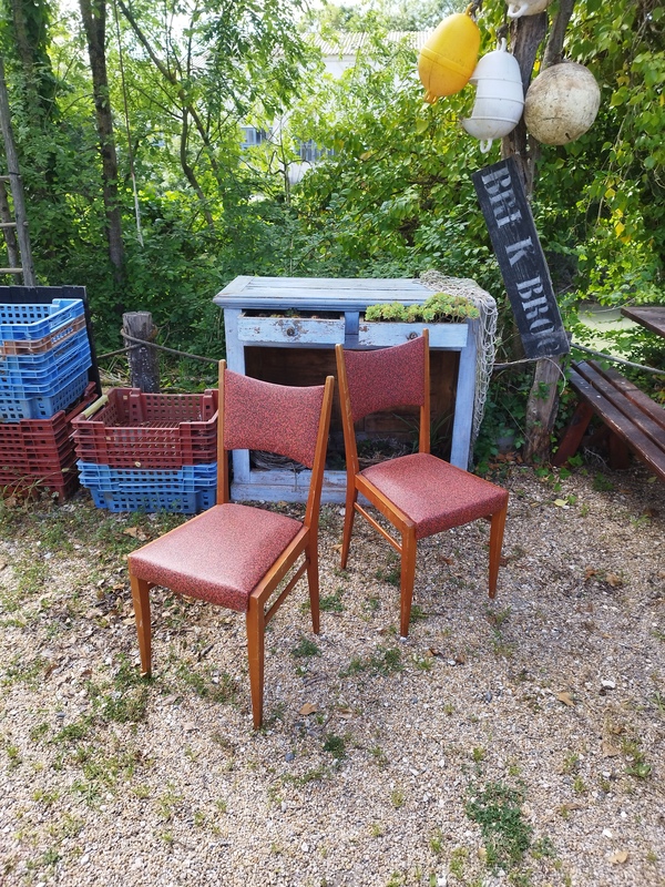Paire de chaises design 60
