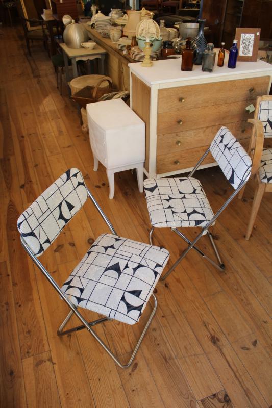 Paire de chaises pliantes 