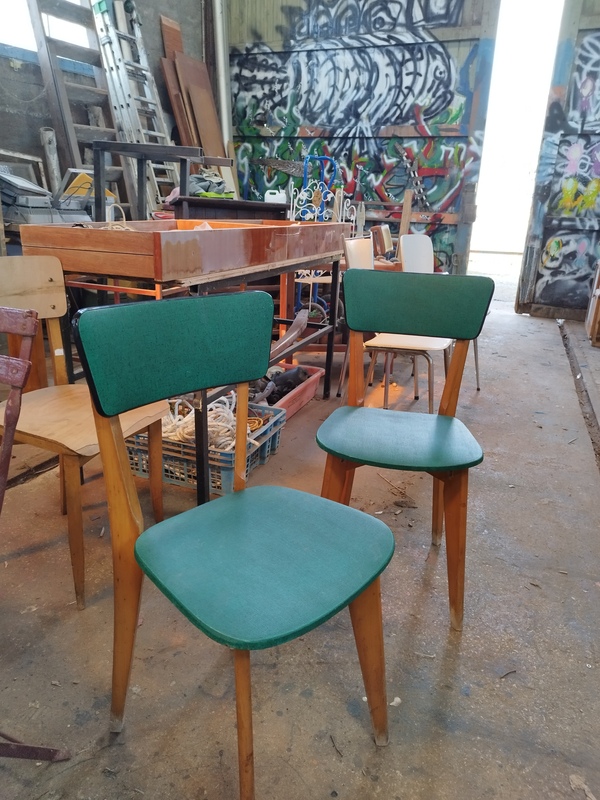 Paire de chaises vintage années 60 70 