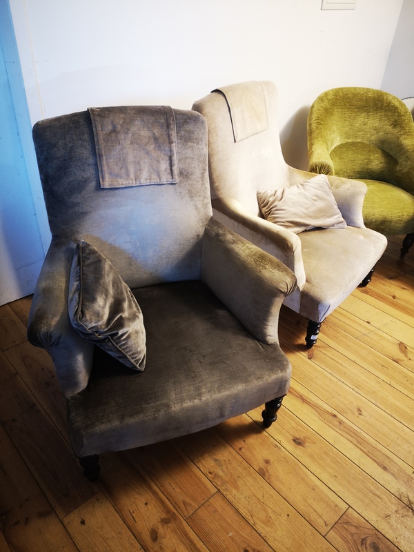 Paire de fauteuils anglais XIXe siècle