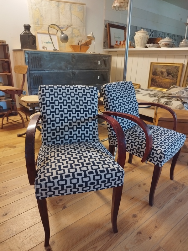 Paire de fauteuils bridge