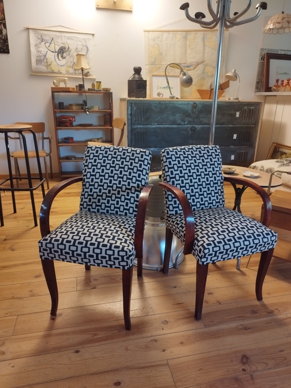 Paire de fauteuils bridge