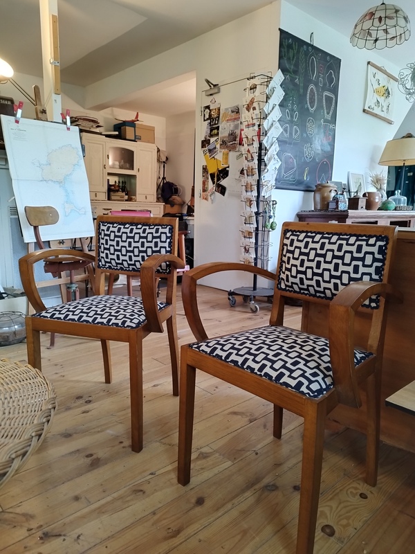 Paire de fauteuils bridge