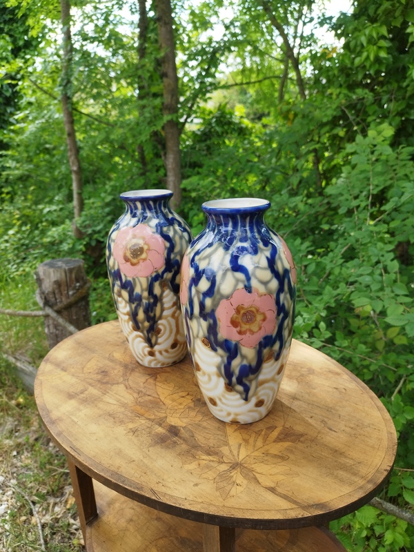 Paire de vases art déco Camille Tharaud 